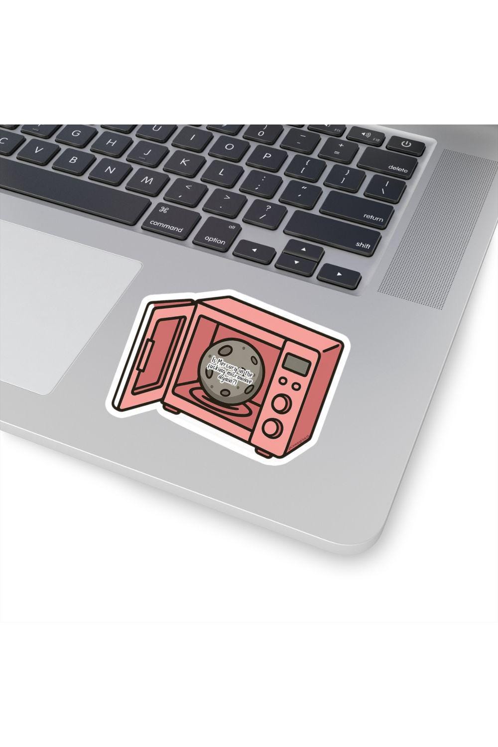 Retro Pink Microwave Mercury in Retrograde Sticker | Astrology Humor