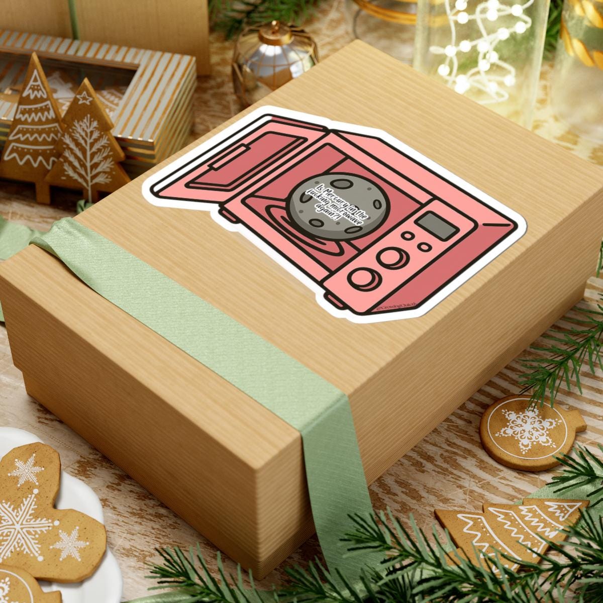 Retro Pink Microwave Mercury in Retrograde Sticker | Astrology Humor